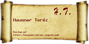 Hausner Teréz névjegykártya